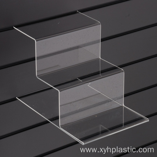 Tiered Acrylic Shoe Shelf for Slatwall